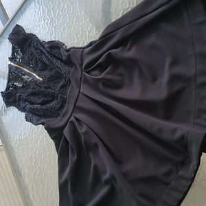 Black Dress with Gold Zipper